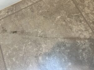 Cracked tile flooring 