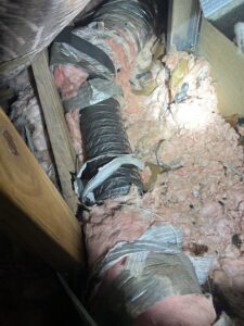 Damaged HVAC ductwork