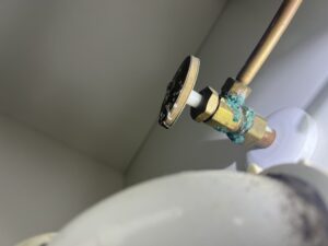 Corroded supply valve